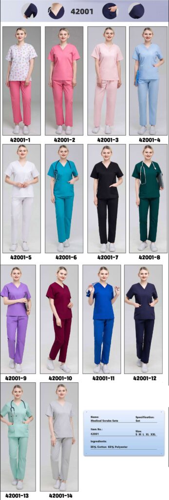 Classic V-Neck Scrub Set — wholesale medical scrubs style 42001 by GoMedWear