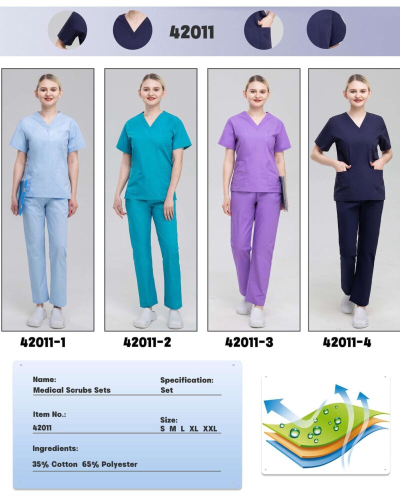 Everyday V-Neck Scrub Set — wholesale medical scrubs style 42011 by GoMedWear