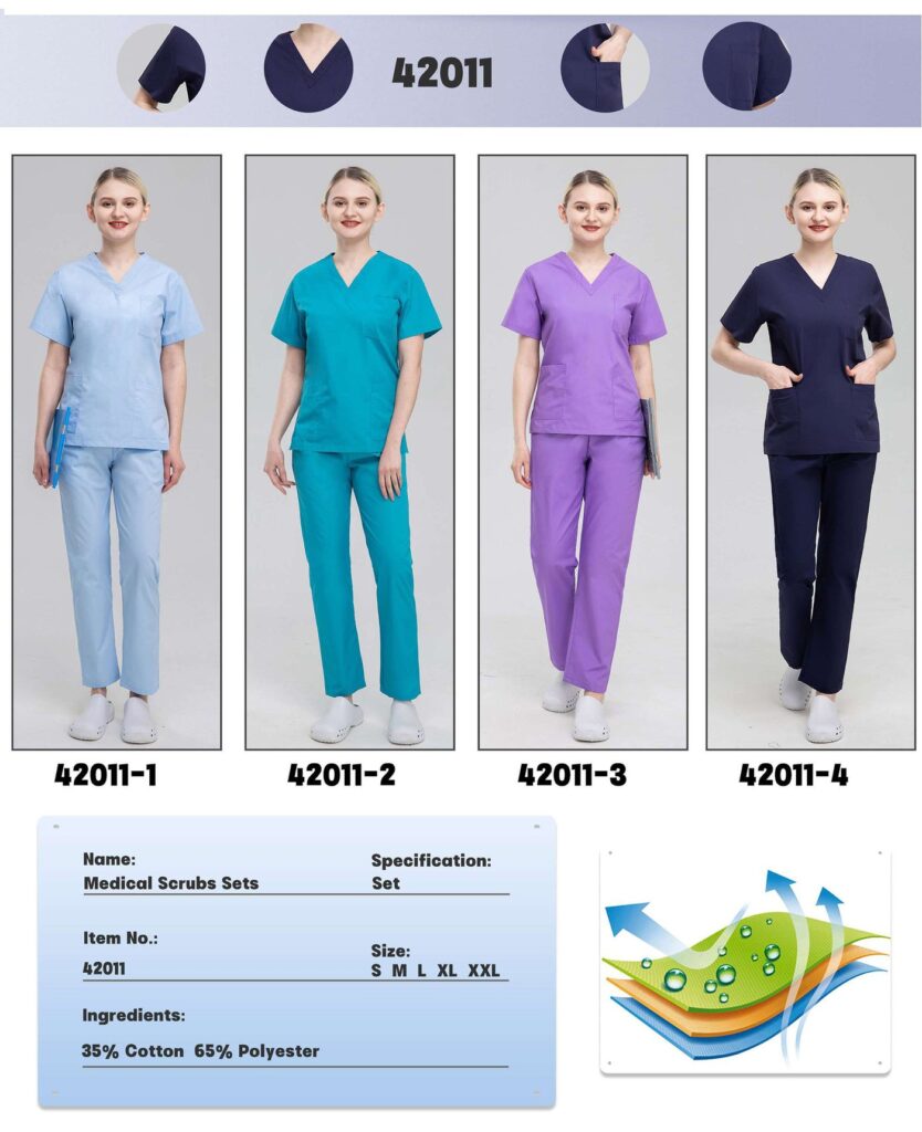 Everyday V-Neck Scrub Set — wholesale medical scrubs style 42011 by GoMedWear