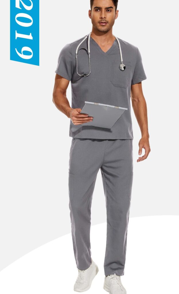 Men’s Athletic-Fit Scrub Set — wholesale medical scrubs style 42019 by GoMedWear