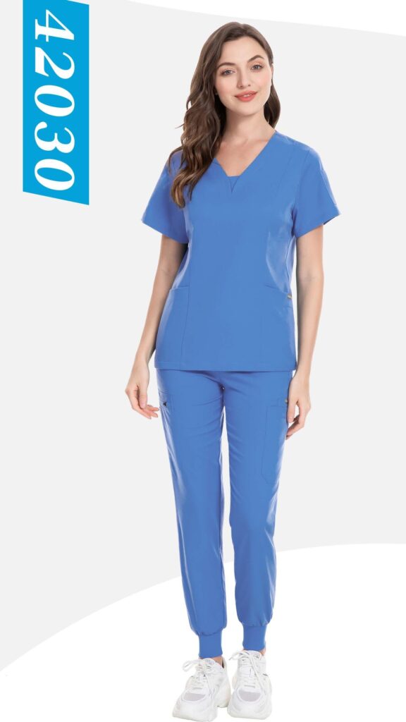 Shoulder-Pocket Jogger Set — wholesale medical scrubs style 42030 by GoMedWear