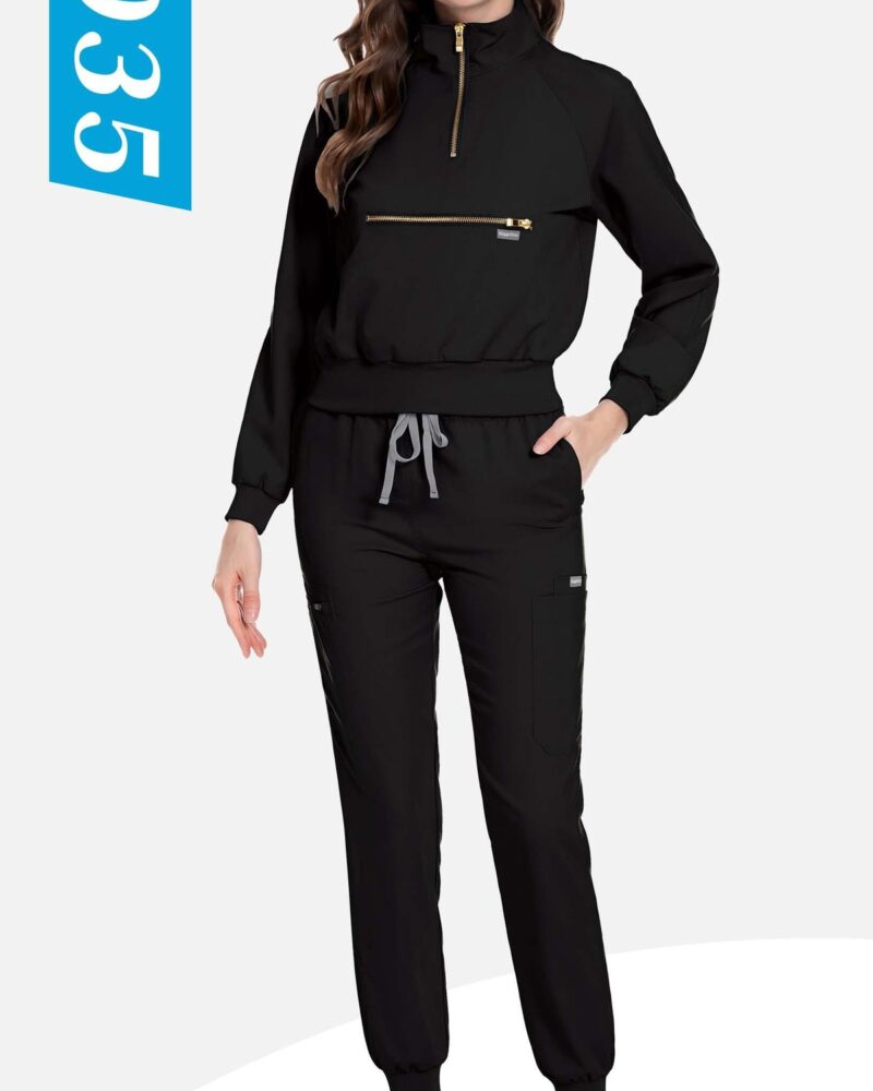 Quarter-Zip Jacket Jogger Set — wholesale medical scrubs style 42035 by GoMedWear