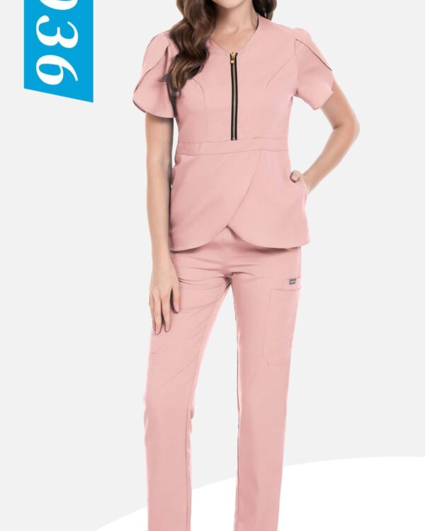 Tulip-Sleeve Zip Set — wholesale medical scrubs style 42036 by GoMedWear