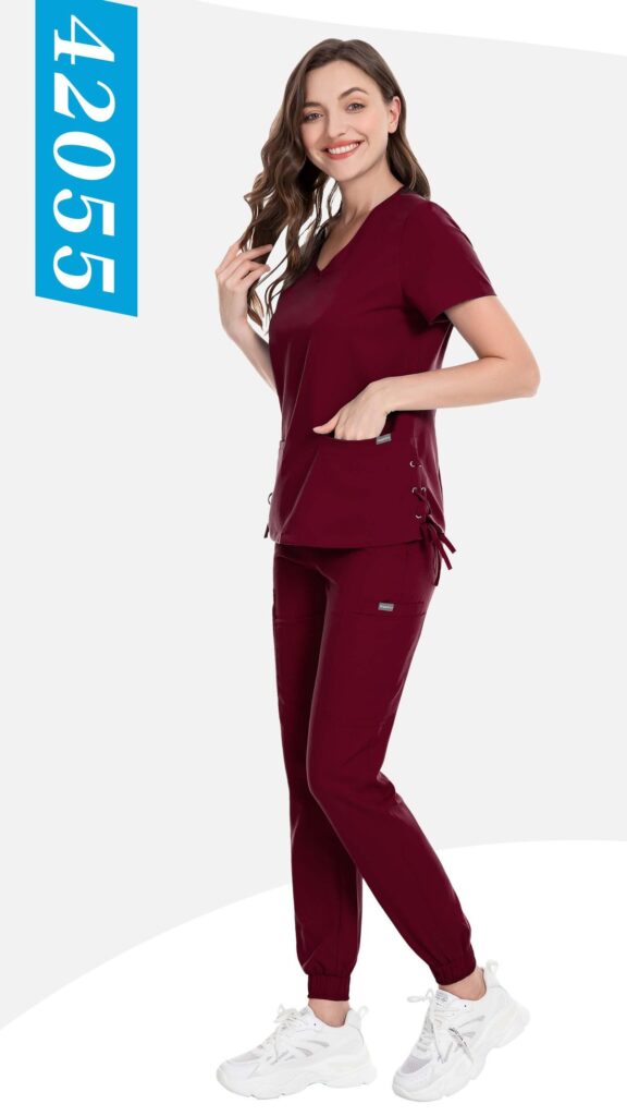 Corner-Drawstring Jogger Set — wholesale medical scrubs style 42055 by GoMedWear
