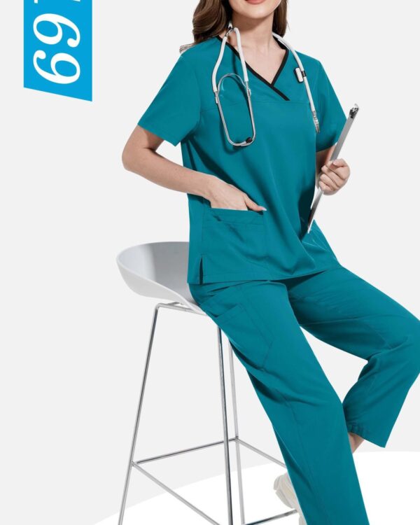 Contrast-Bound Straight Set — wholesale medical scrubs style 42169 by GoMedWear