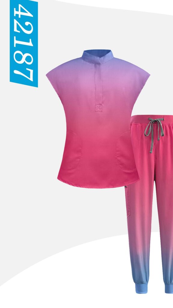 Ombre Gradient Jogger Set — wholesale medical scrubs style 42187 by GoMedWear
