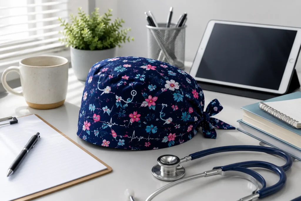 printed-scrub-caps